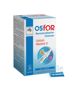 Packshot VITAL Osfor Calcium et Vitamine D3 — boîte 20 sachets