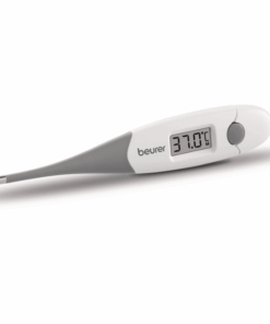 Thermomètre « Beurer FT16 » de face, écran affichant une température.