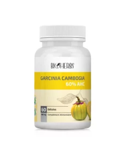 Packshot du flacon « Bioherbs Garcinia Cambogia 60 gélules » sur fond blanc