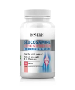 Packshot du flacon « Bioherbs Glucosamine Complexe 100 gélules » sur fond blanc.