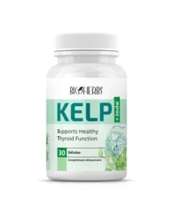 Packshot du flacon « Bioherbs Kelp – Iode 30 gélules » sur fond blanc.