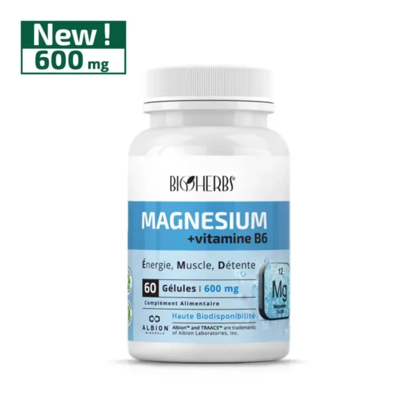 Packshot face — Bioherbs Magnesium Bisglycinate 60 gélules