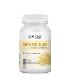 Packshot du flacon « Bioherbs Mastic Gum 60 gélules » sur fond blanc.