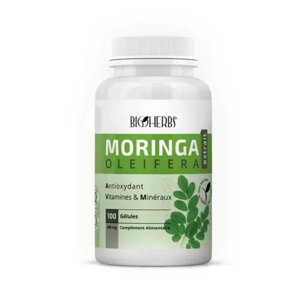 Packshot face — Bioherbs Moringa 100 gélules
