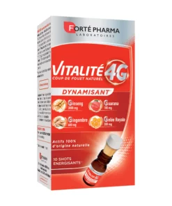 Packshot face — FORTE PHARMA Vitalité 4G Dynamisant 10 ampoules