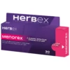 Boîte « Herbex Menorex 30 gélules » sur fond blanc, mention bien-être féminin.