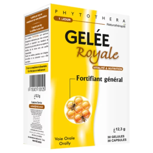Packshot face — Phytothéra Gelée Royale 30 gélules