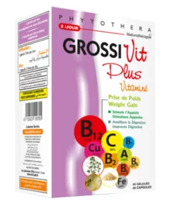 Packshot face — Phytothéra Grossivit Plus Vitamine 45 gélules