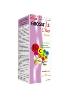 Packshot face — Phytothéra Grossivit Plus Vitamine Sirop Bébé et Enfant 150 ml
