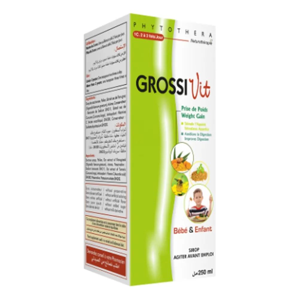 Packshot face — Phytothéra Grossivit Sirop Bébé et Enfant 250 ml