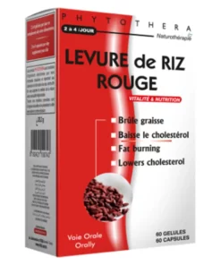 Packshot face — Phytothéra Levure de Riz Rouge 60 gélules