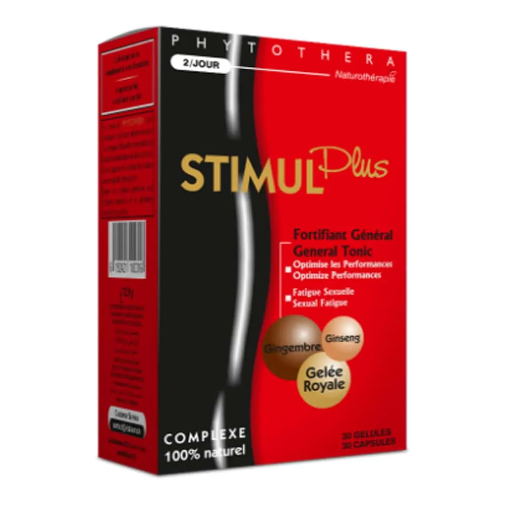 Packshot face — Phytothéra Stimul Plus 30 gélules