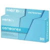 Boîte « Herbex Osteorex 30 comprimés » sur fond blanc, mention minéralisation osseuse.