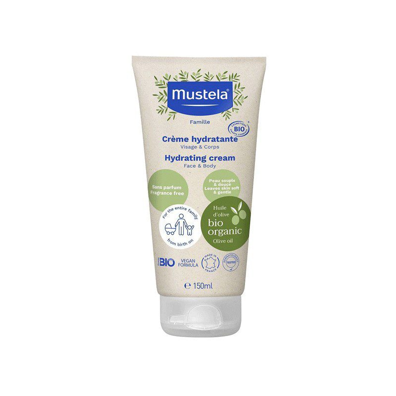 Mustela Bio Crème Hydratante 150 ml – visage et corps bébé, hydratation naturelle