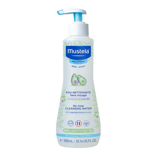Mustela Eau Nettoyante Sans Rinçage 300 ml – nettoyage doux bébé visage et siège