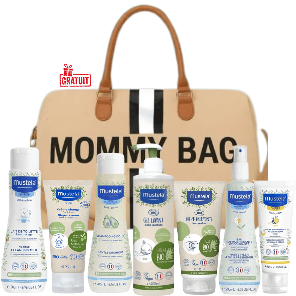Mustela Mommy Bag – Sac maternité 7 produits essentiels naissance et soins bébé