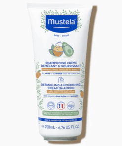 Mustela Shampooing Crème Démêlant Nourrissant 200 ml – cheveux secs bébé et enfant