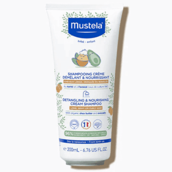 Mustela Shampooing Crème Démêlant Nourrissant 200 ml – cheveux secs bébé et enfant