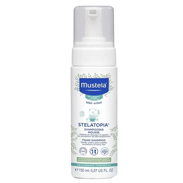 Mustela Shampooing Mousse Nourrisson 150 ml – anti croûtes de lait, cuir chevelu bébé