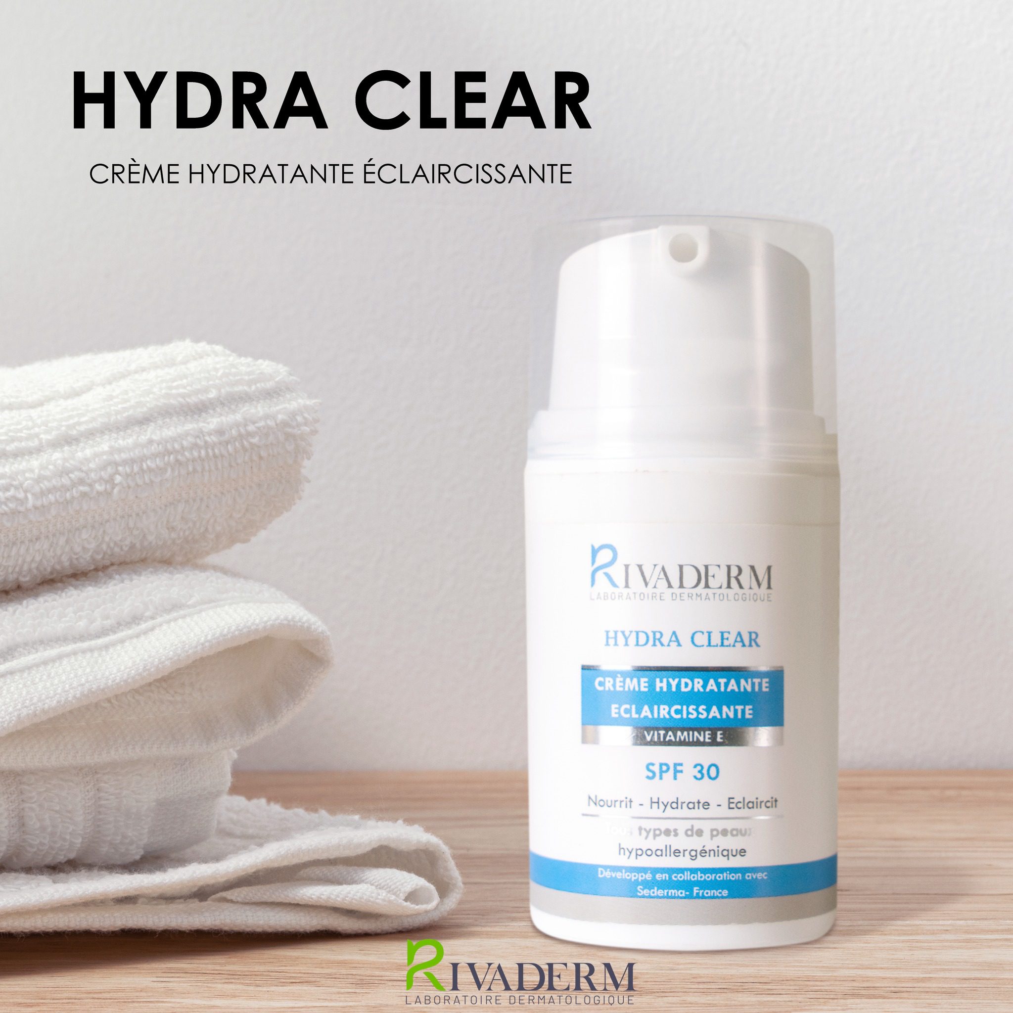 RIVADERM Hydra Clear — Crème Hydratante SPF30 – Image 3