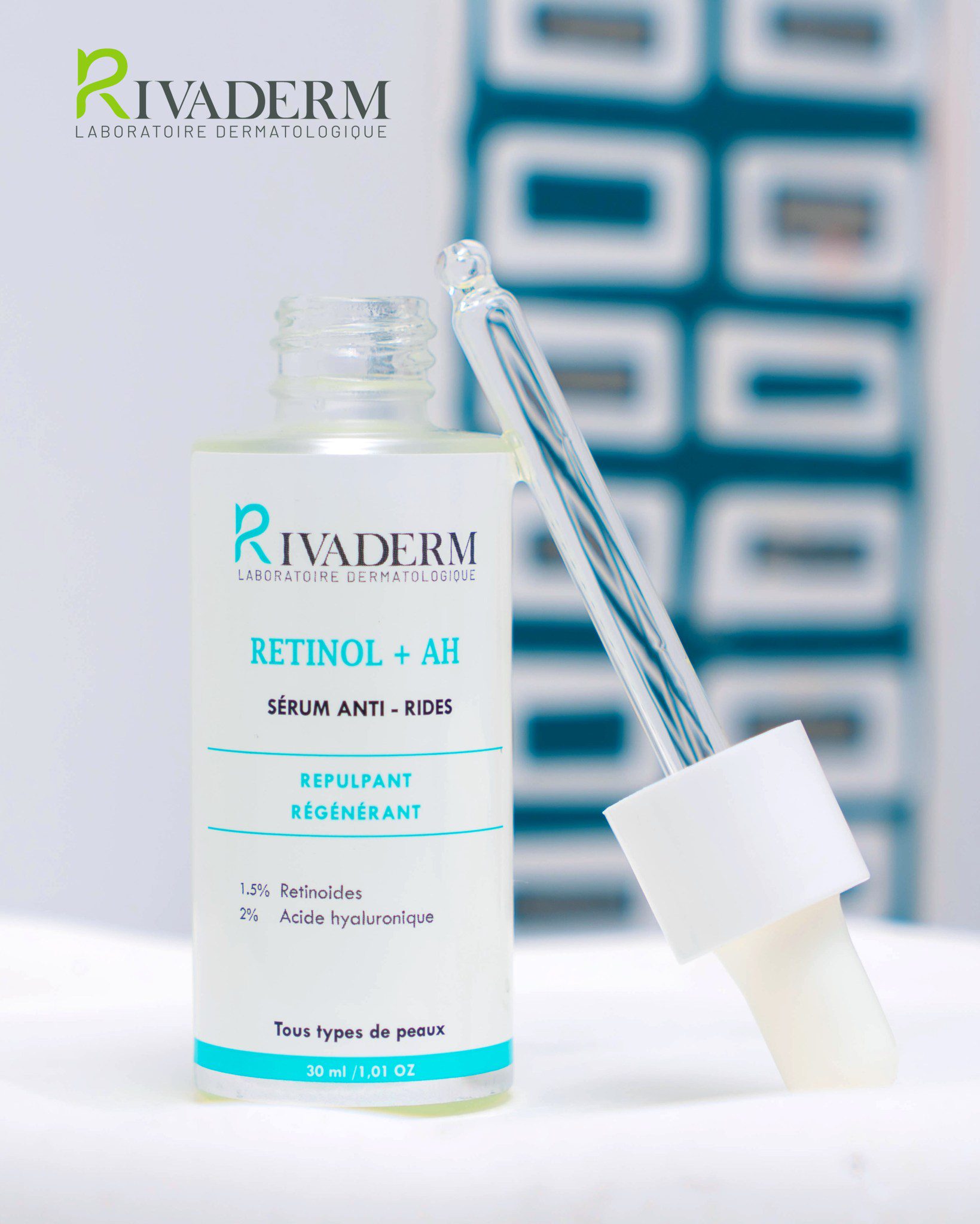 RIVADERM — Sérum Rétinol + Acide Hyaluronique 30 ml – Image 3