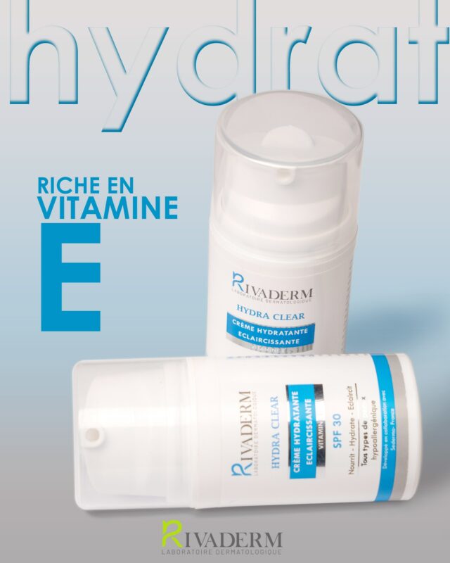 Crème hydratante visage RIVADERM Hydra Clear SPF30 en Tunisie