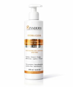 Packshot face — RIVADERM Hydra Clear Lait de Corps Hydratant et Éclaircissant 250 ml