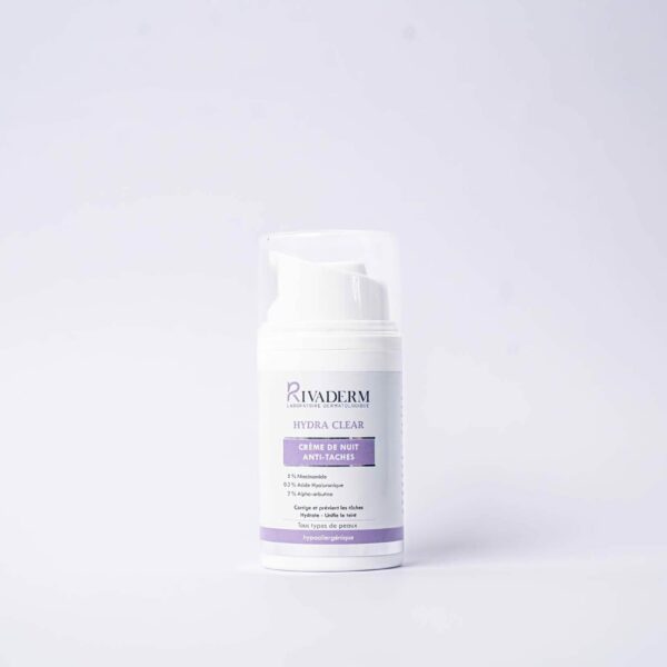 Packshot face — RIVADERM Hydra Clear Crème de Nuit Anti-Taches flacon pompe